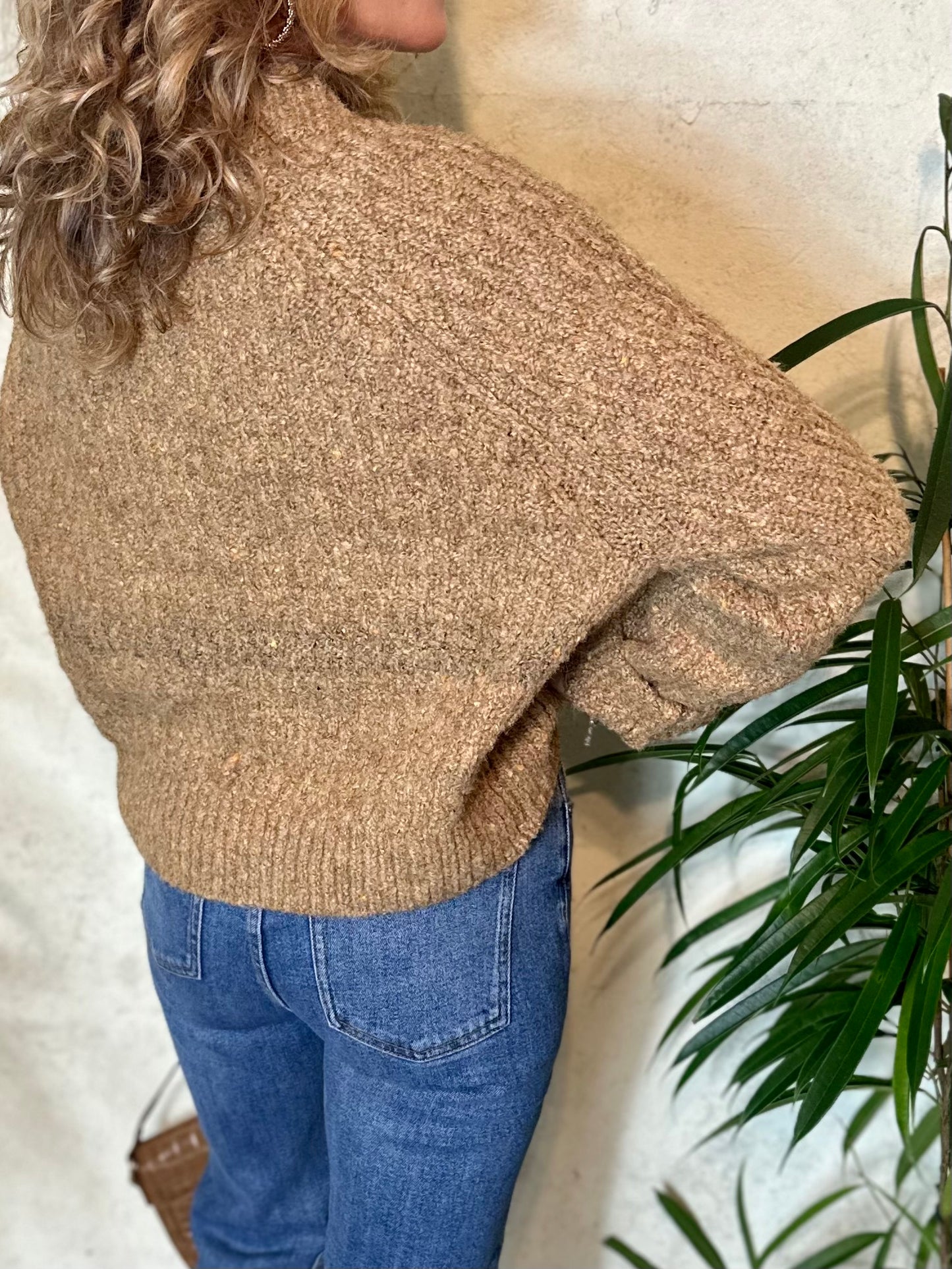 Cable Knit Jumper: Camel