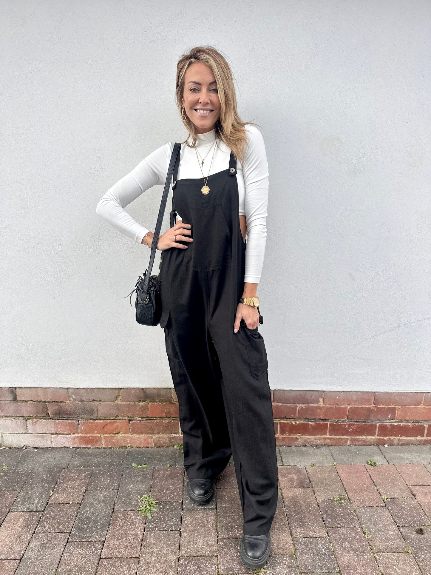 QED Linen Blend Dungarees