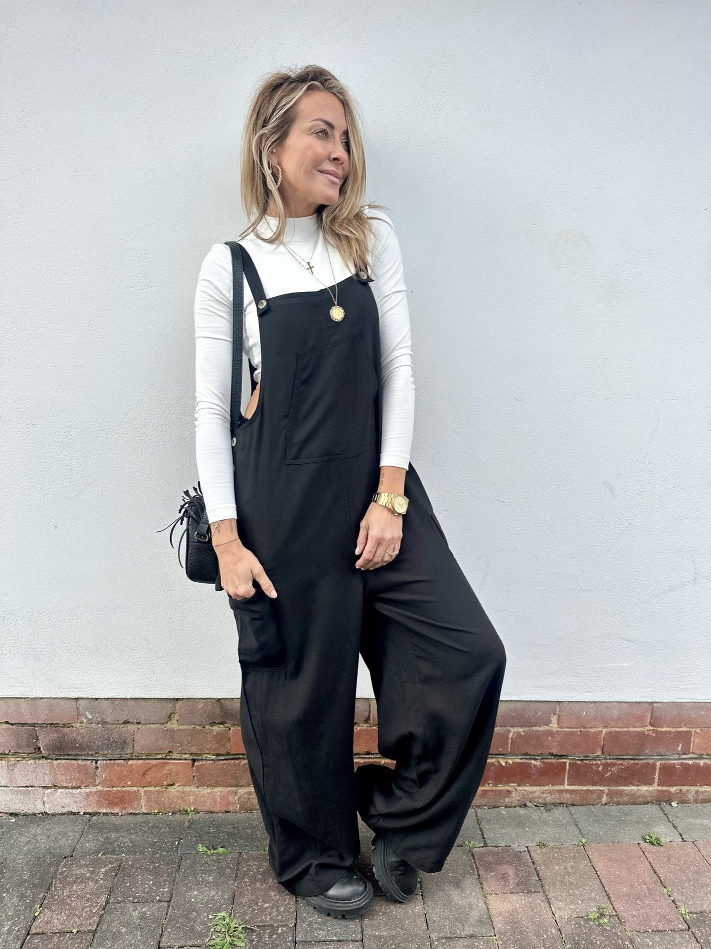 QED Linen Blend Dungarees